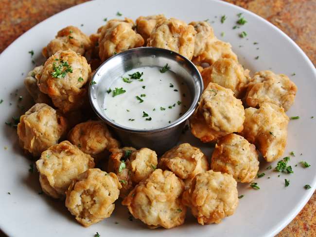 HAND-BREADED FRIED MUSHROOMS